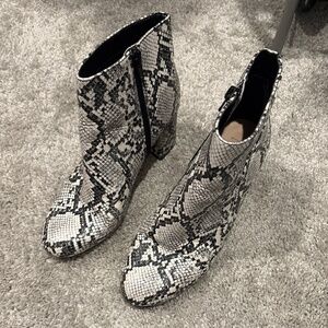Snake skin look boots